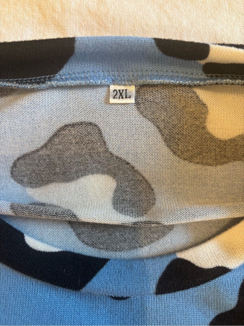 Blue Leopard Print Long-Sleeve Pullover Hoodie - Picture 5 of 7